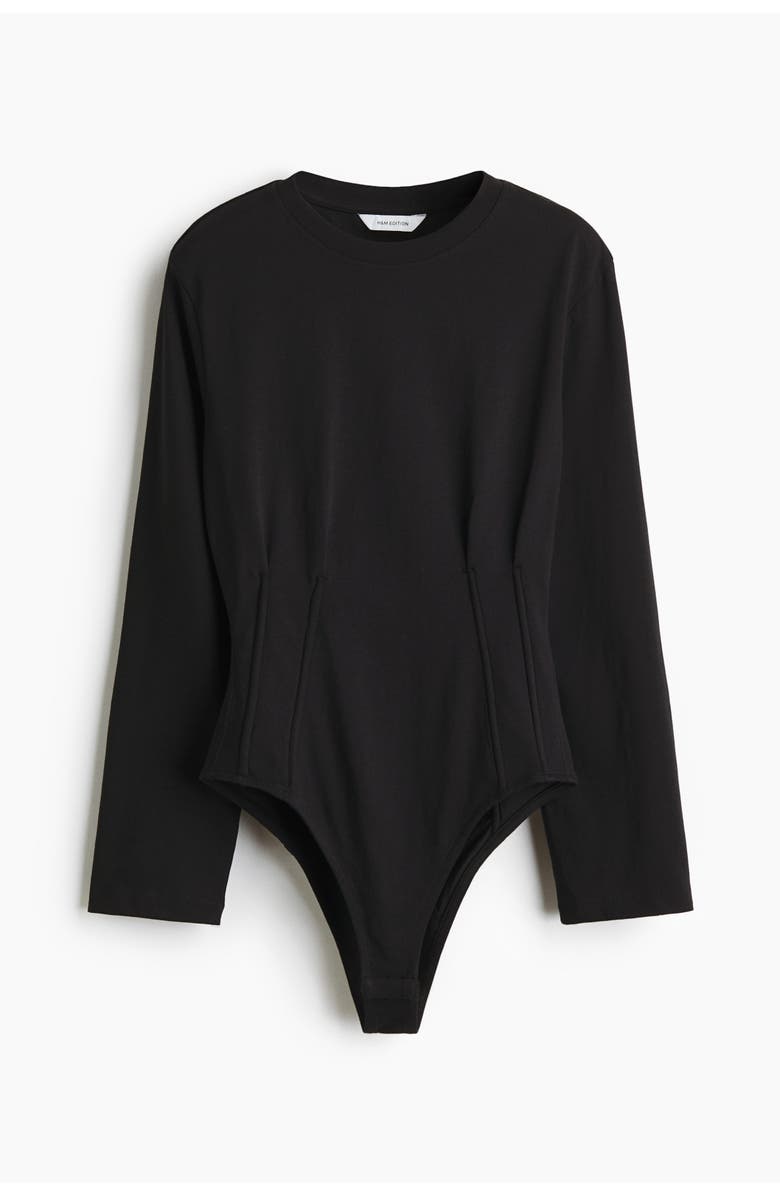 H&M Waisted Body, Main, color, Black