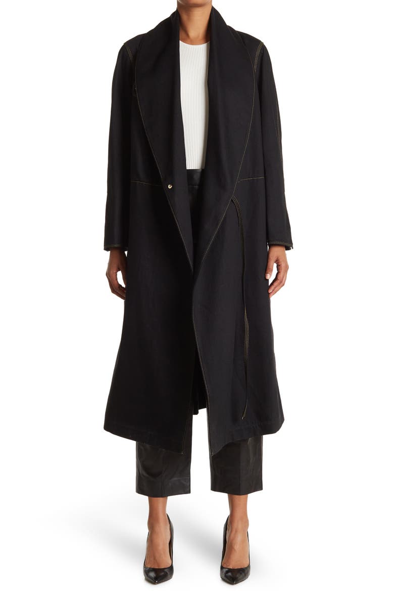 FERRAGAMO Salvatore Ferragamo Shawl Collar Tie Waist Coat, Main, color,