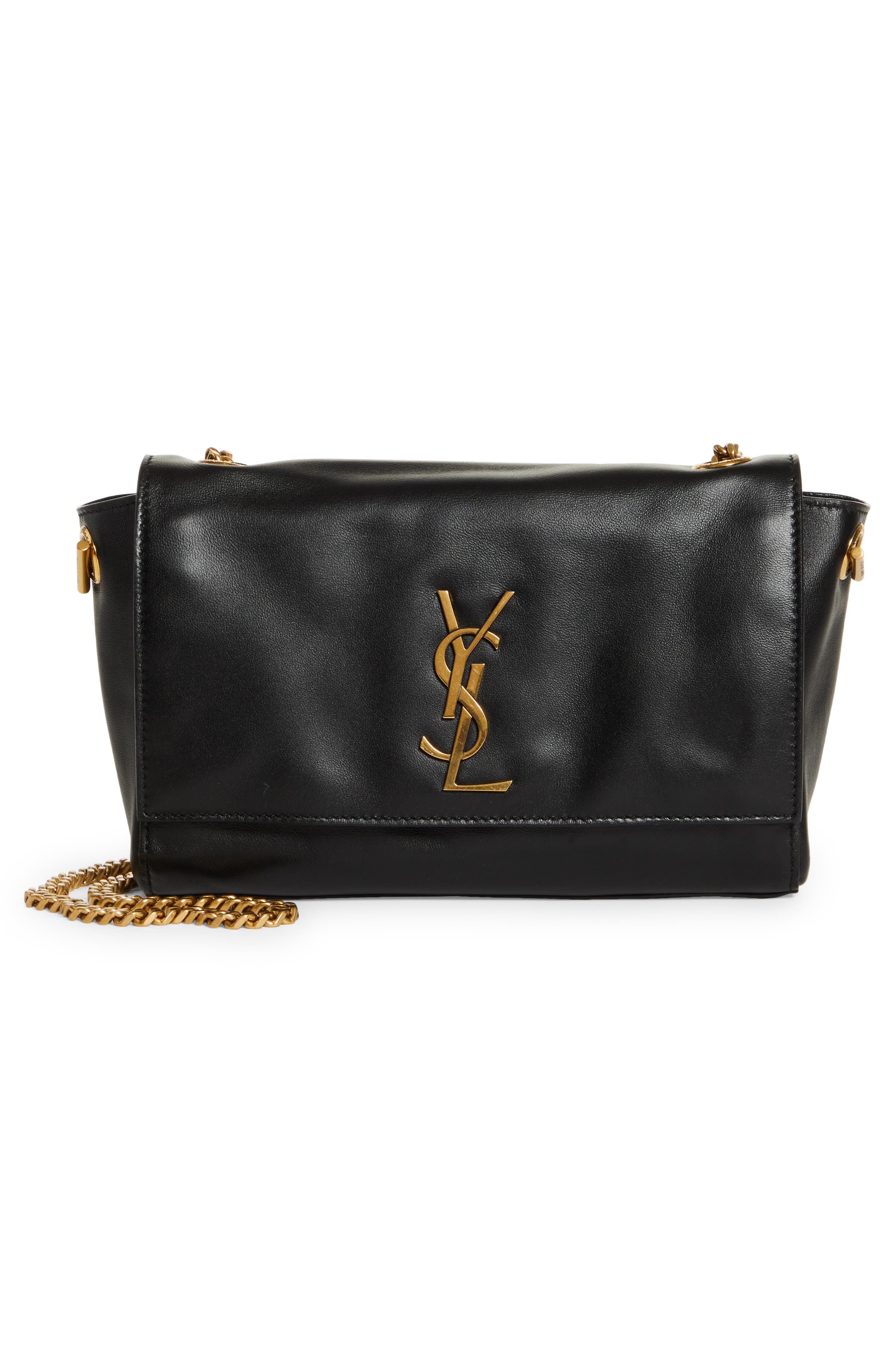 Saint Laurent Kate Reversible Suede & Leather Crossbody Bag, Alternate, color, 