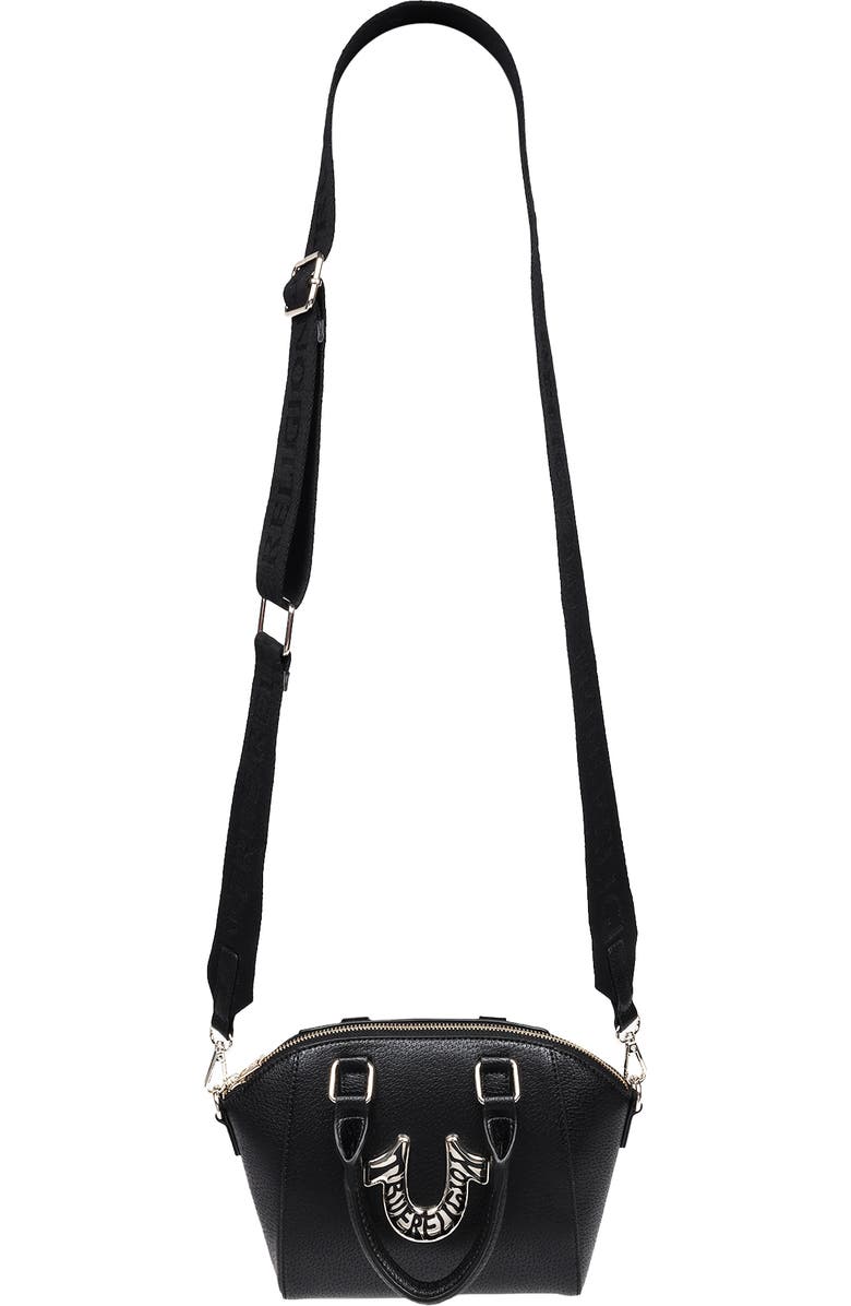 True Religion Retro Horseshoe Mini Satchel, Alternate, color, Black
