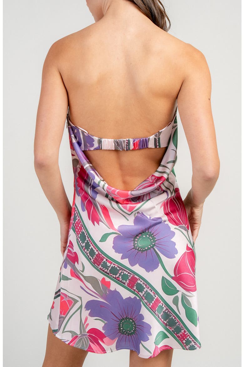 Tube Top A-Line Minidress, Alternate, color, PINK MULTI