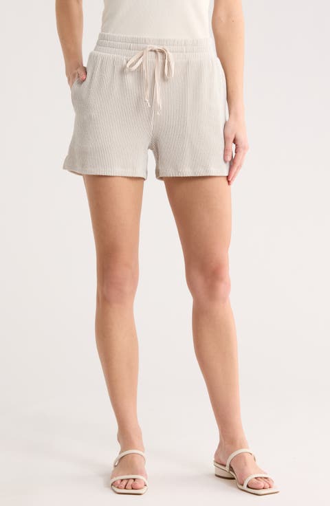 Rib Drawstring Shorts