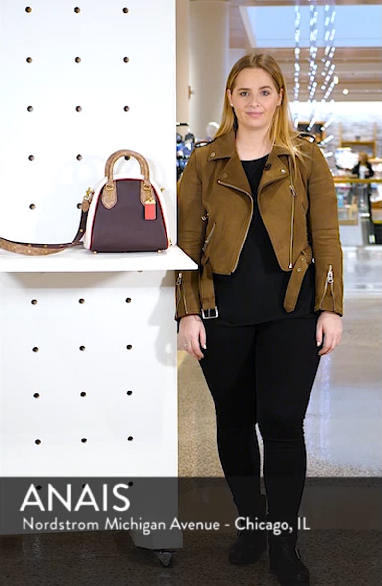 Bowling Bag Leather & Signature Canvas Satchel, sales video thumbnail