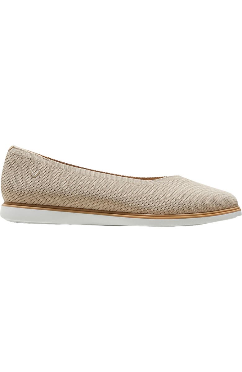 VIVAIA Square-Toe All-Day Standing Flats, Alternate, color, Almond