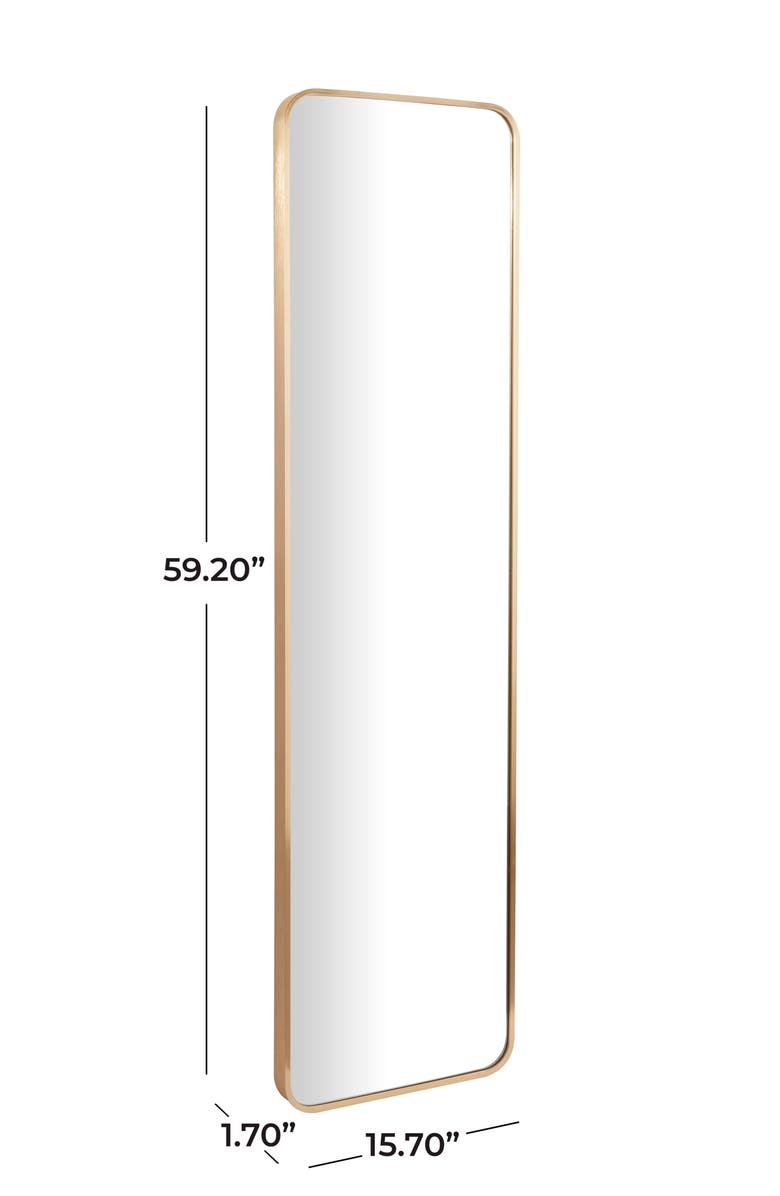 COSMO BY COSMOPOLITAN Goldtone Metal Wall Mirror with Thin Frame, Alternate, color, 