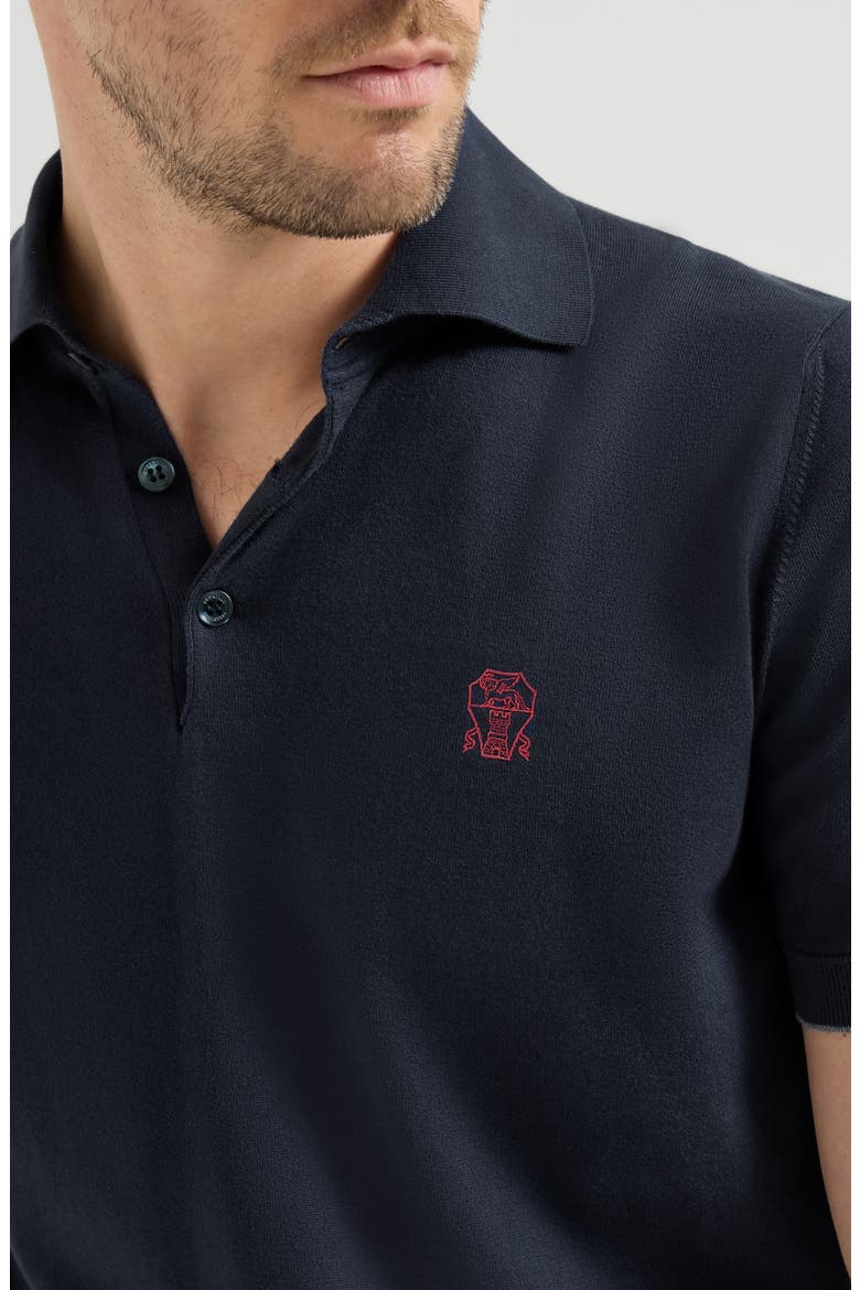 Lightweight knit Polo, Alternate, color, Navy Blue