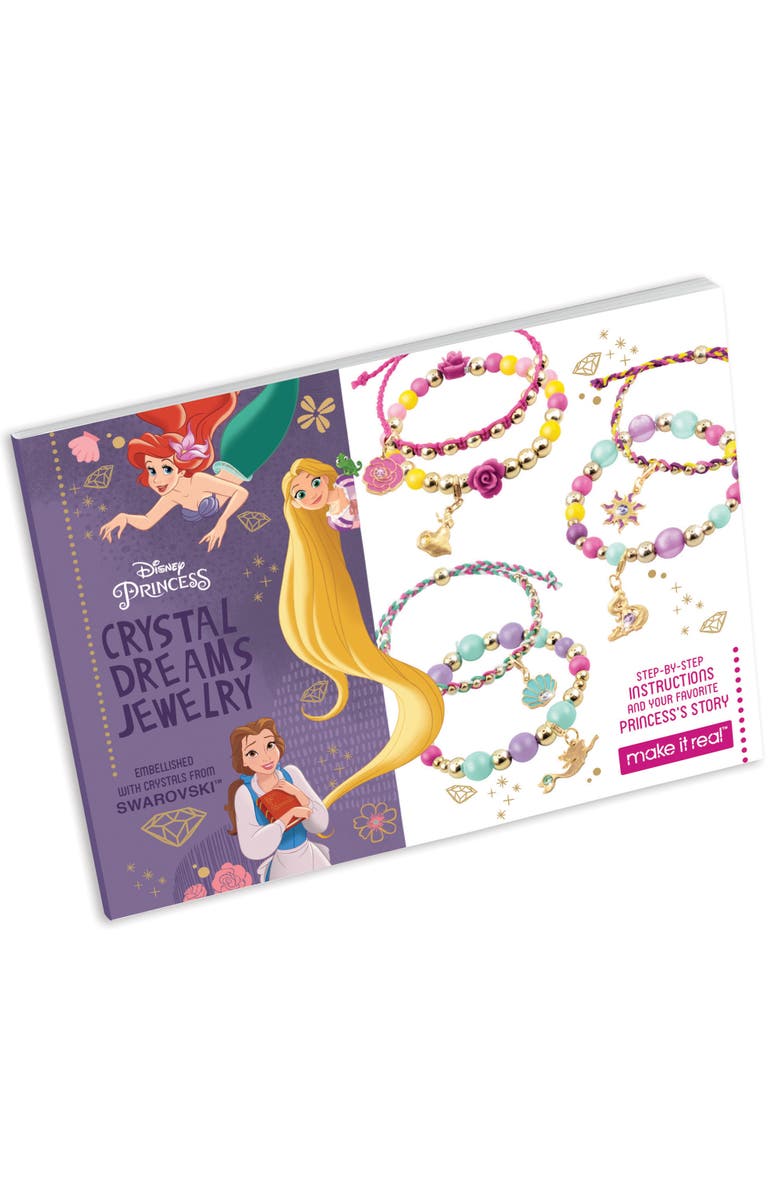 Disney Princess Make It Real Disney Princess Crystal Dreams 173 Piece Jewelry Kit, Ages 8+, Alternate, color, Multicolored