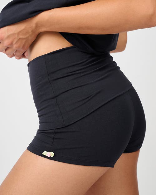Weworewhat Fold-over Short In Black
