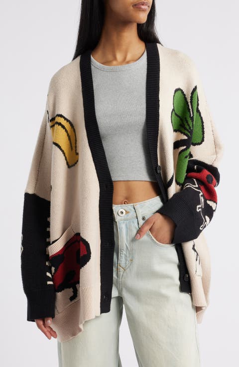 Lucky Clover Oversize Cardigan