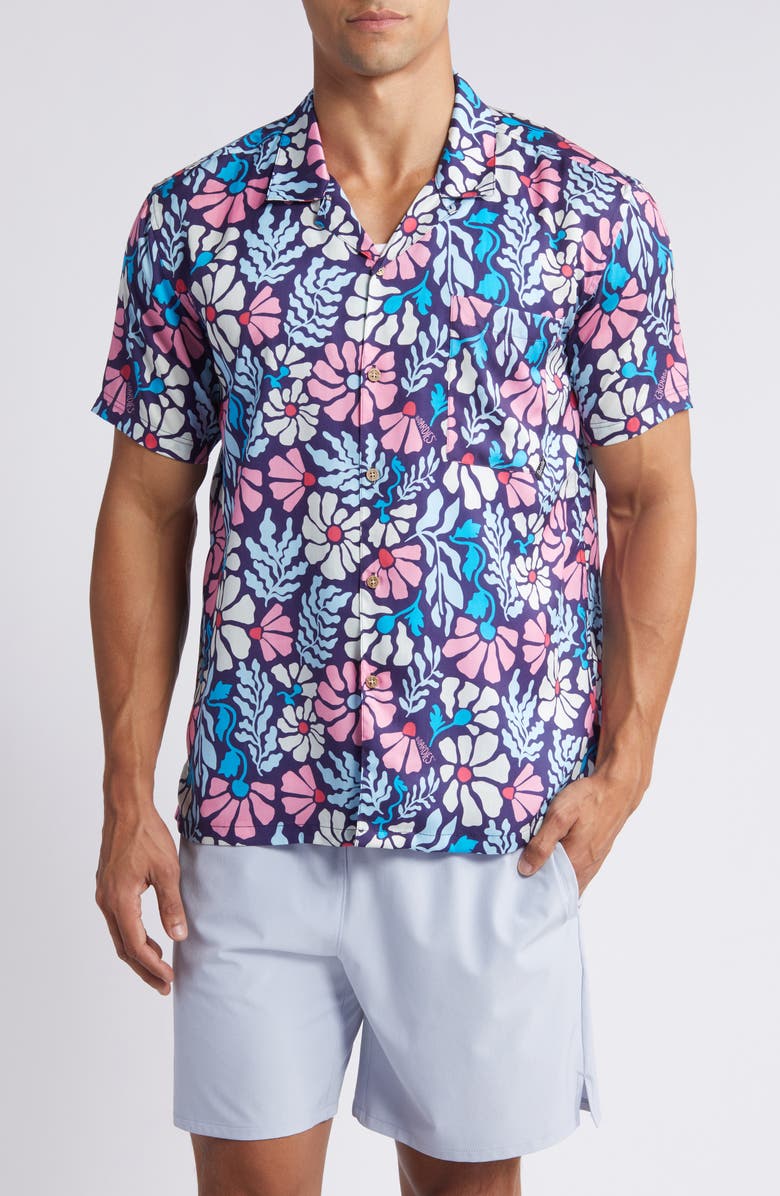 Boardies Mellow Short Sleeve Button-Up Camp Shirt, Alternate, color, 