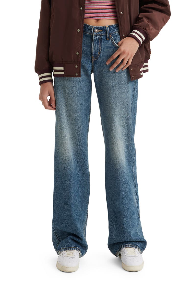 Low Loose Wide Leg Jeans, Main, color, LIVING THE GOOD LIFE
