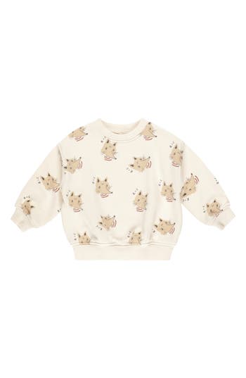 Rylee + Cru Babies' Kids' Coyote Print Sweatshirt In White