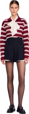 SANDRO Tailored flounced shorts