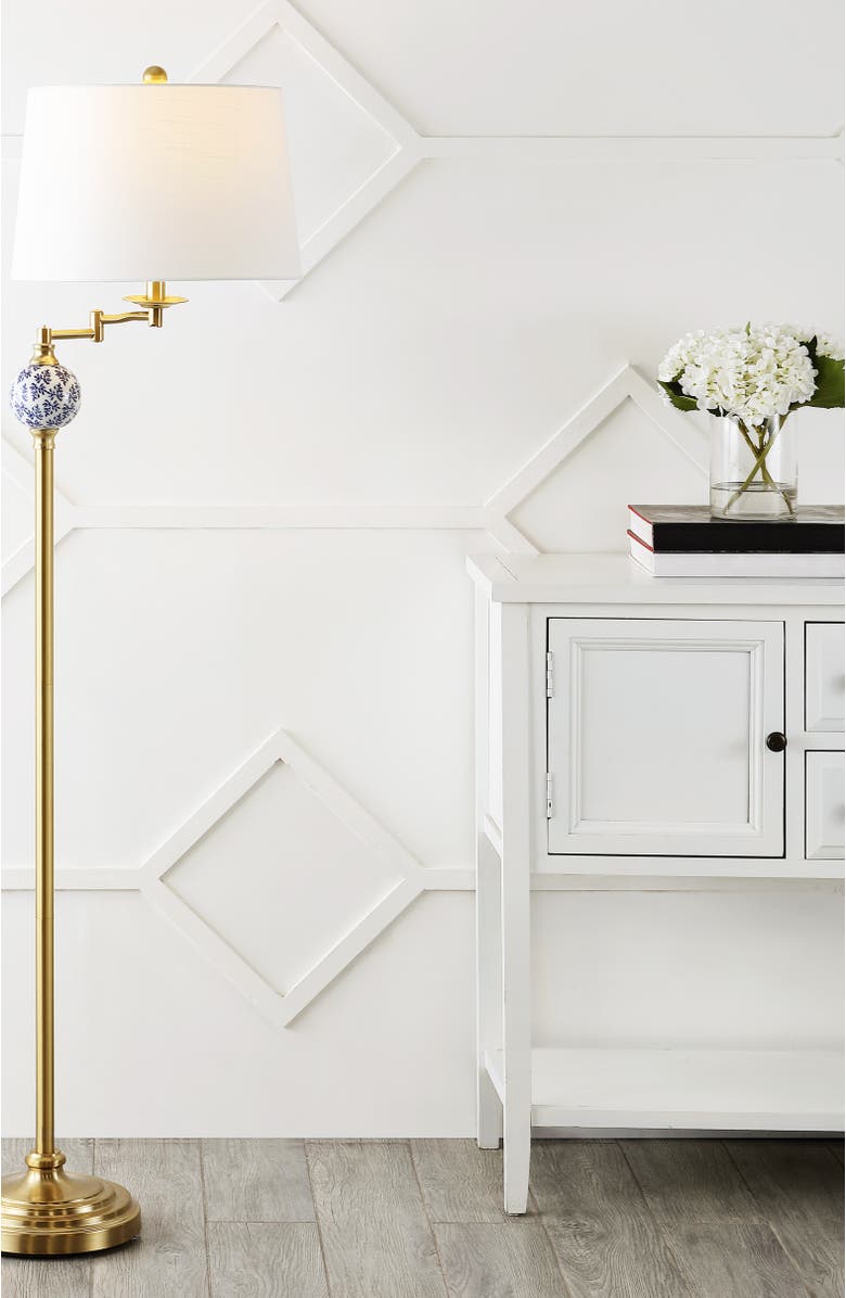 JONATHAN Y Aveiro Classic Midcentury Iron LED Floor Lamp, Alternate, color,