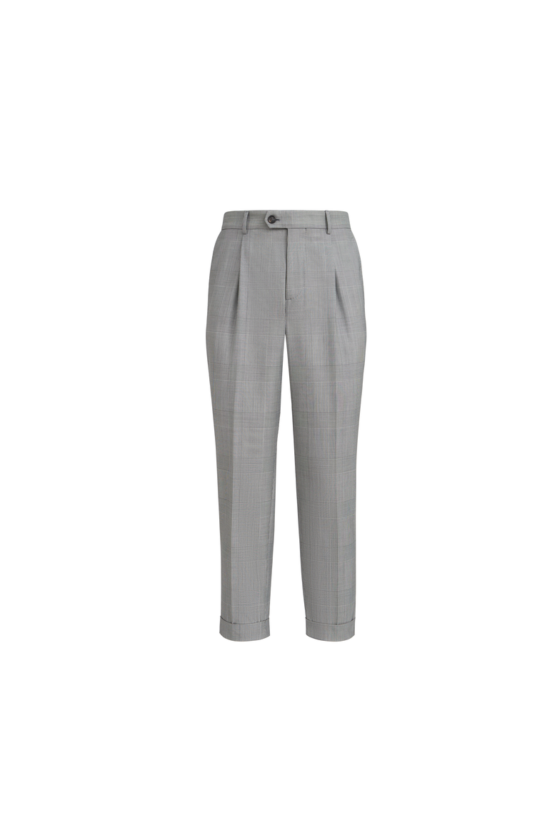Prince of Wales trousers, Alternate, color, Grey