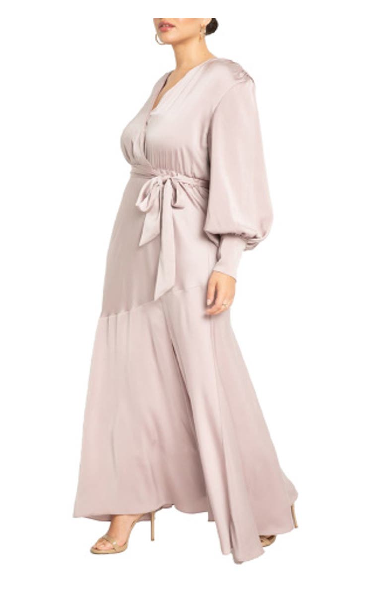 ELOQUII Satin Maxi Dress, Main, color, Mauve