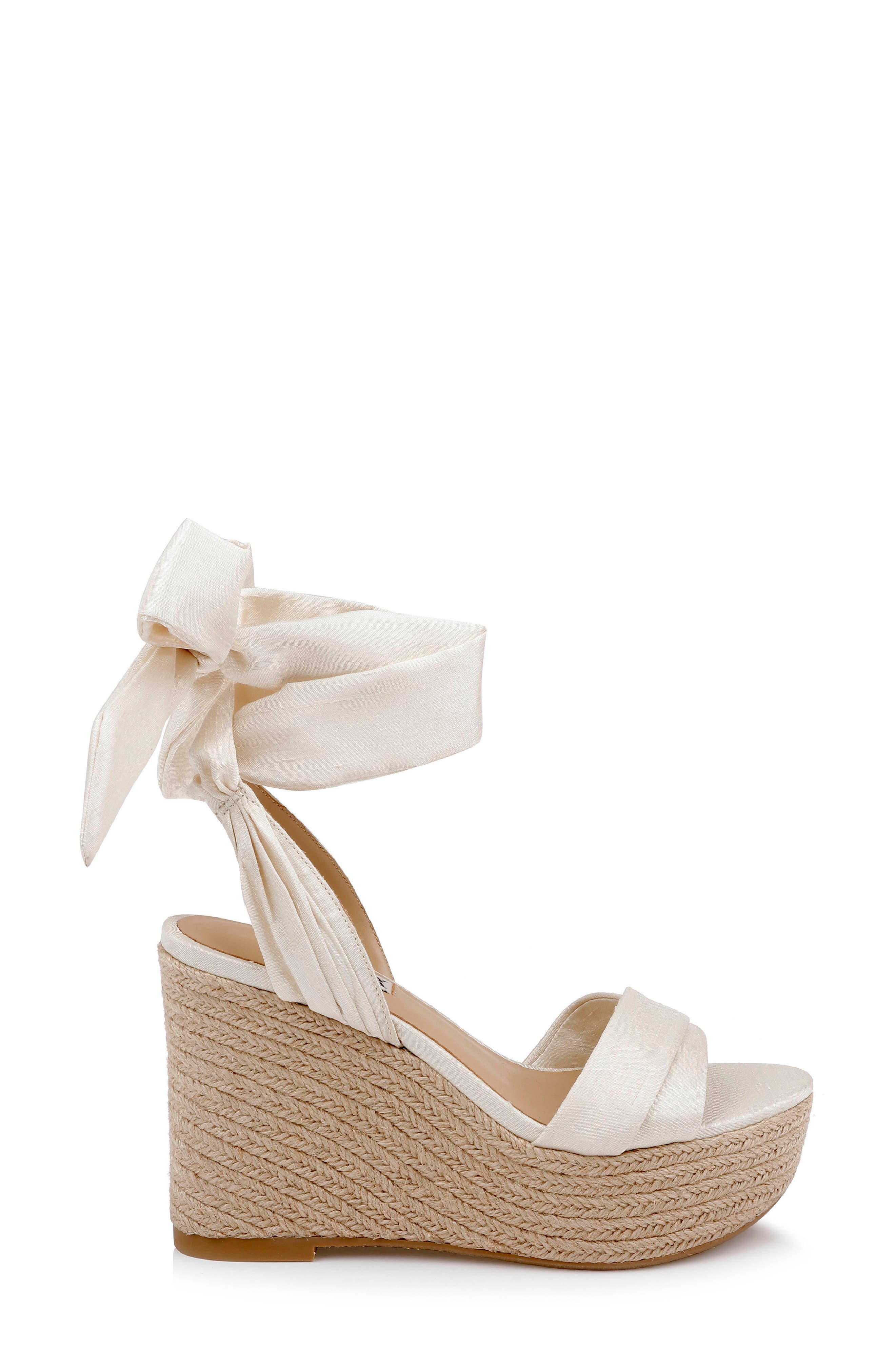 Ximora Platform Wedge Espadrille, Alternate, color, CREAM