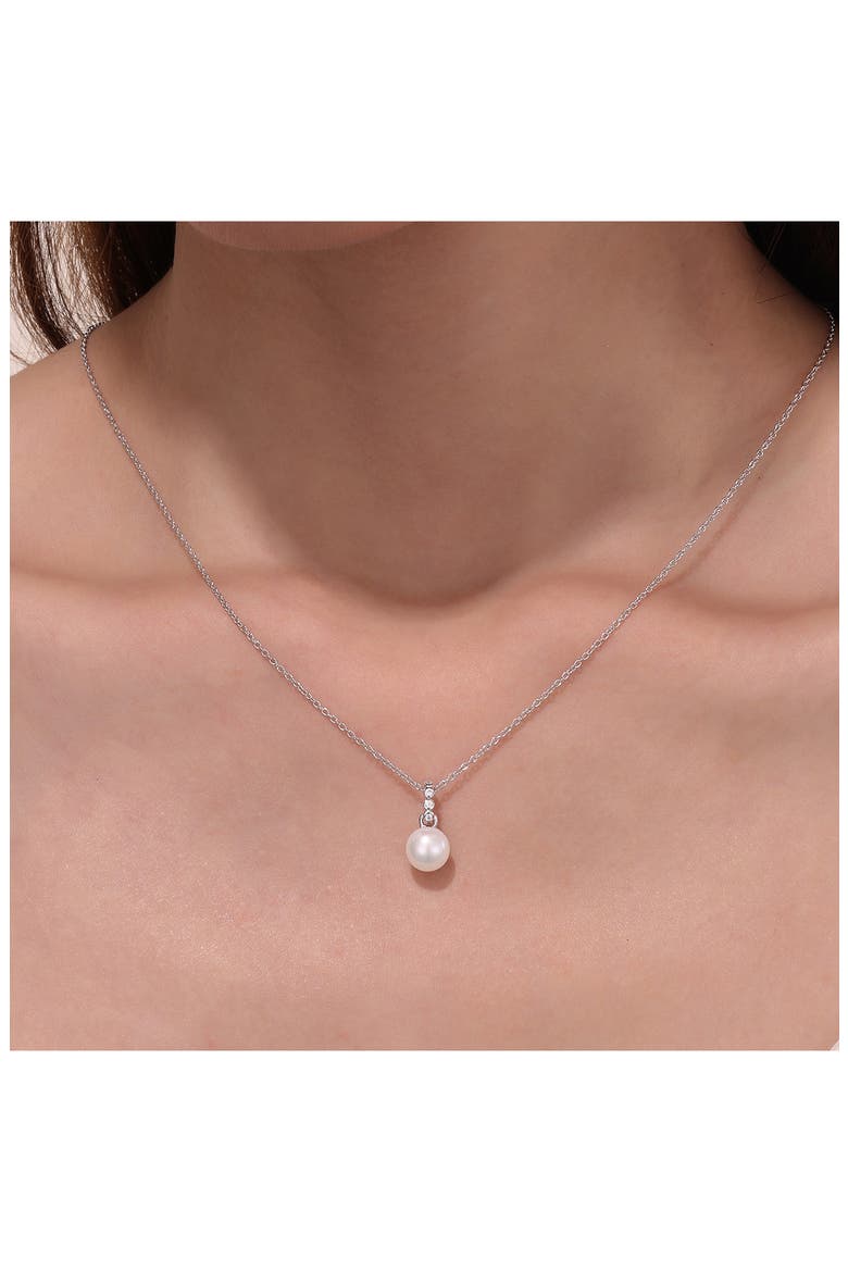 Cultured Freshwater Pearl Necklace, Alternate, color, WHITE