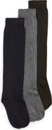 Hue 3-Pack Flat Knit Knee High Socks