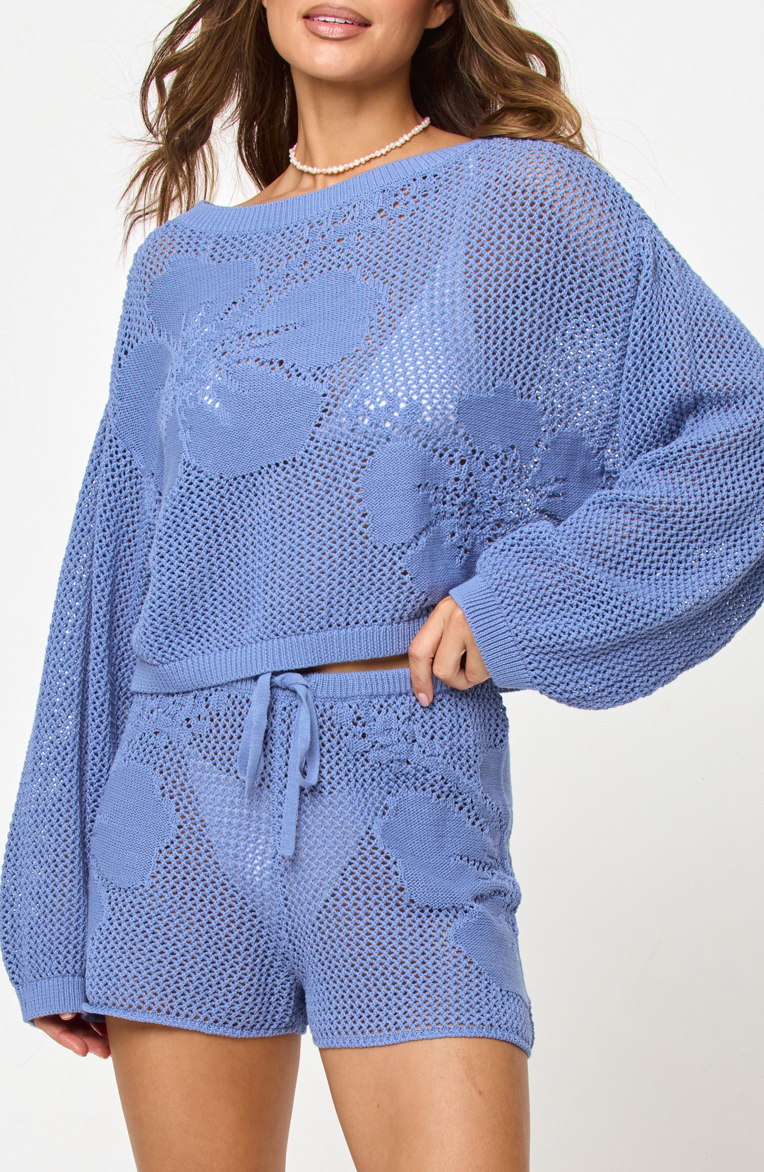 Island Time Open Stitch Cover-Up Sweater - image 3
