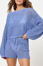LSPACE Island Time Open Stitch Cover-Up Sweater