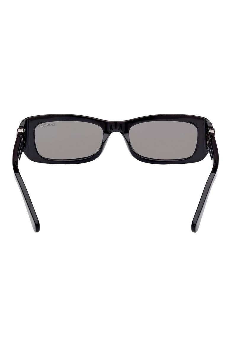 55mm Rectangular Sunglasses, Alternate, color, BLACK/ GUNMETAL/ SMOKE