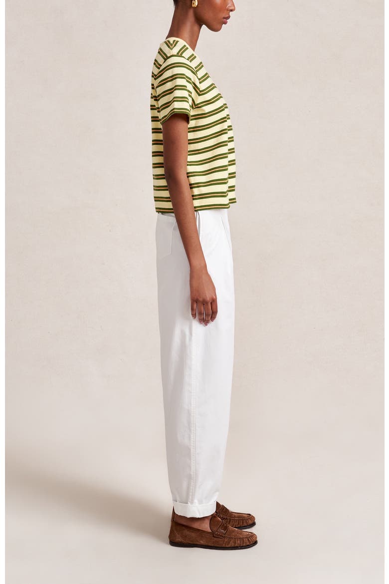 Striped Mol Tee, Alternate, color, Butter/Cactus