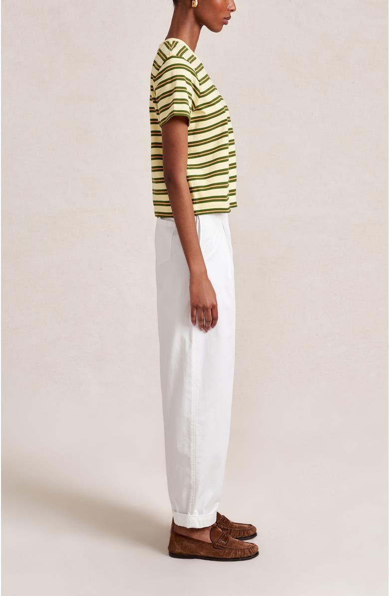 La Ligne Striped Mol Tee, Alternate, color, Butter/Cactus