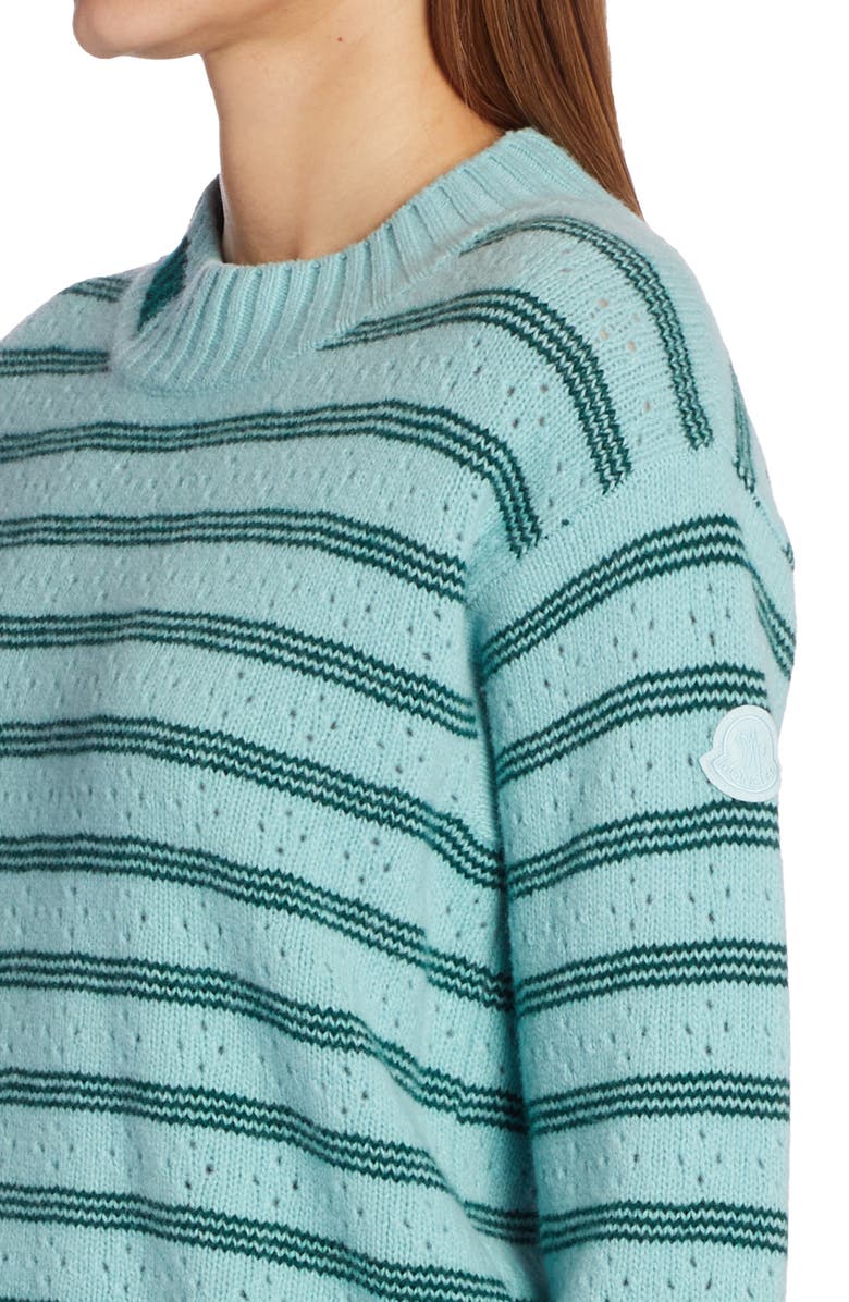 Moncler Stripe Wool Sweater, Alternate, color, 