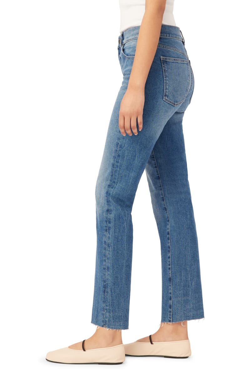 DL1961 Patti Frayed High Waist Ankle Straight Leg Jeans, Alternate, color, 