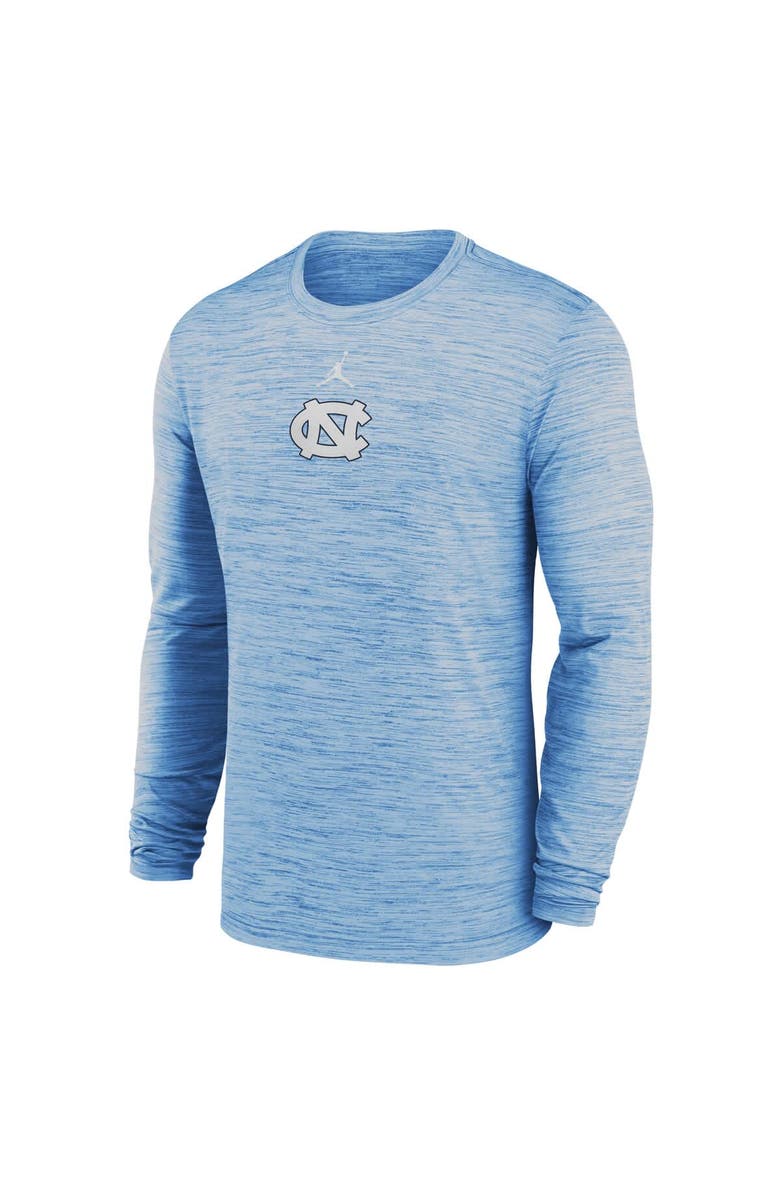 Jordan Brand Men's Jordan Brand Carolina Blue North Carolina Tar Heels 2025 Sideline Velocity Performance Long Sleeve T-Shirt, Alternate, color,