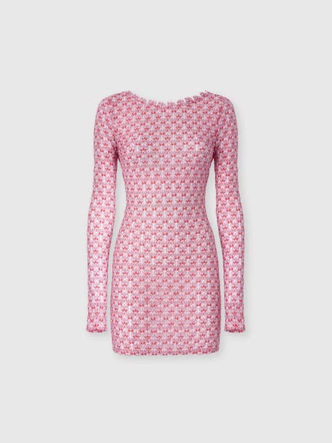 Short Lace Long Sleeve Cover-up