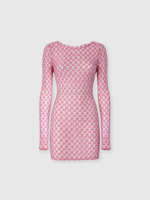 Missoni Short Lace Long Sleeve Cover-up In Red