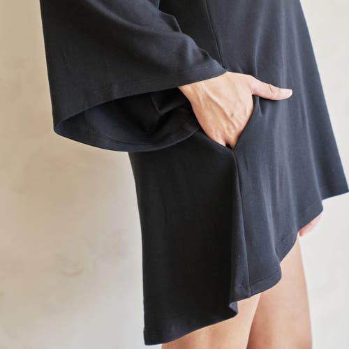 Eavolu Peyto Raglan Flutter Tunic/dress In Slate