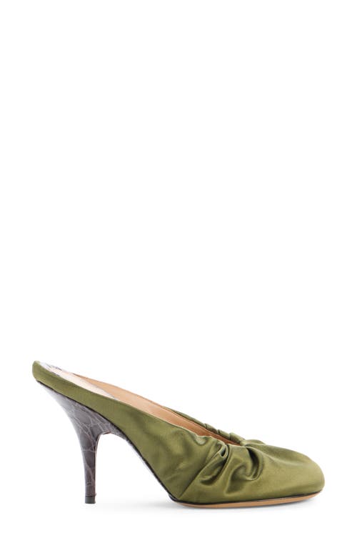 Dries Van Noten Ruched Mule In Green