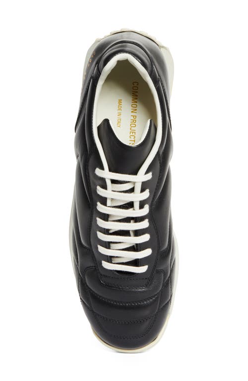 Common Projects Soccer Quilted Sneaker In Black