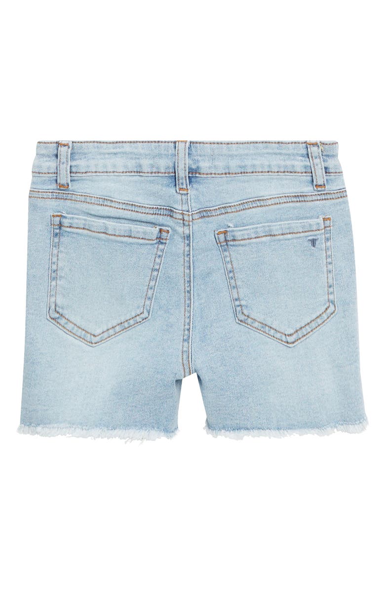 Tractr Kids' Brittany Distressed Shorts, Alternate, color, Light Indigo