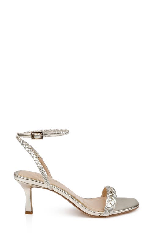 Jewel Badgley Mischka Nyx Ankle Strap Sandal In Gold