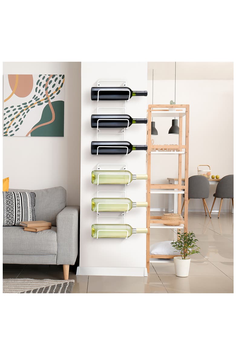 Set of 2 Wall Mount Towel Racks, Alternate, color, WHITE