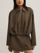 Witchery Gathered Hem Bomber Jacket