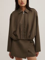Witchery Gathered Hem Bomber Jacket