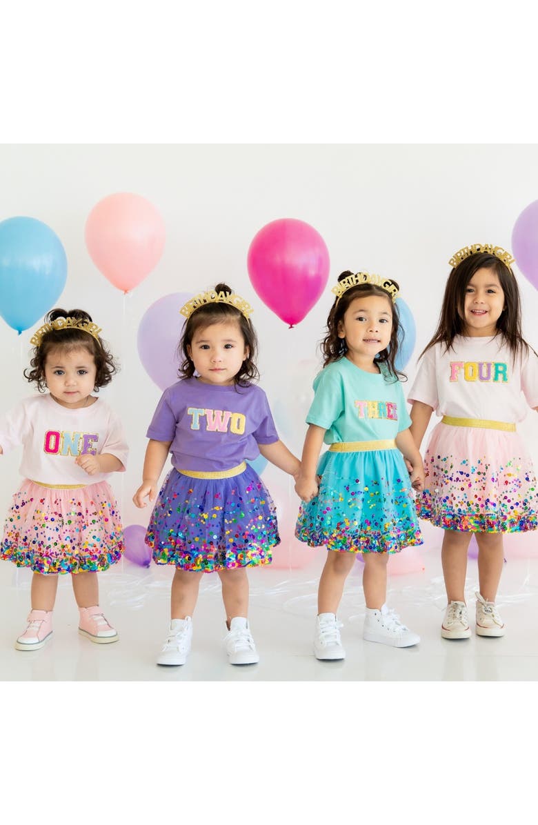 Sweet Wink First Birthday Patch Short Sleeve T-Shirt, Alternate, color,