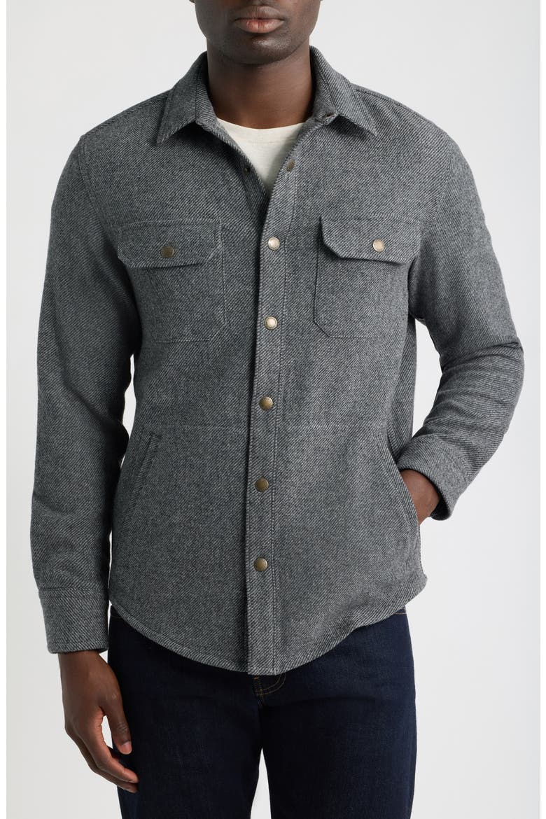 Forest Twill Wool Blend Shirt, Alternate, color, CHARCOAL TWILL