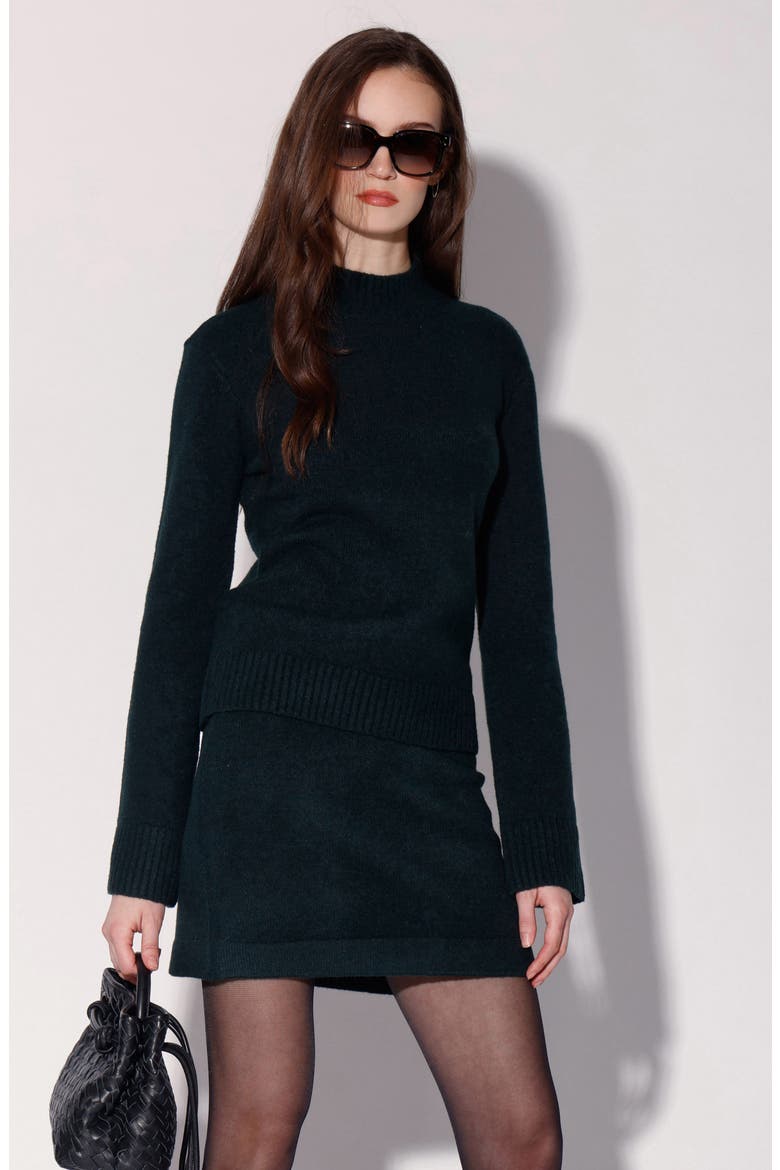 Arabella Sweater Miniskirt, Alternate, color, TEAL