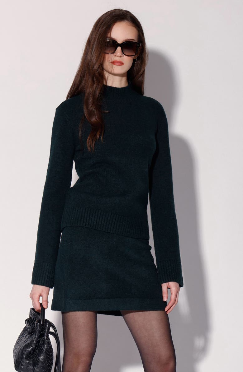 Walter Baker Arabella Sweater Miniskirt, Alternate, color, Teal