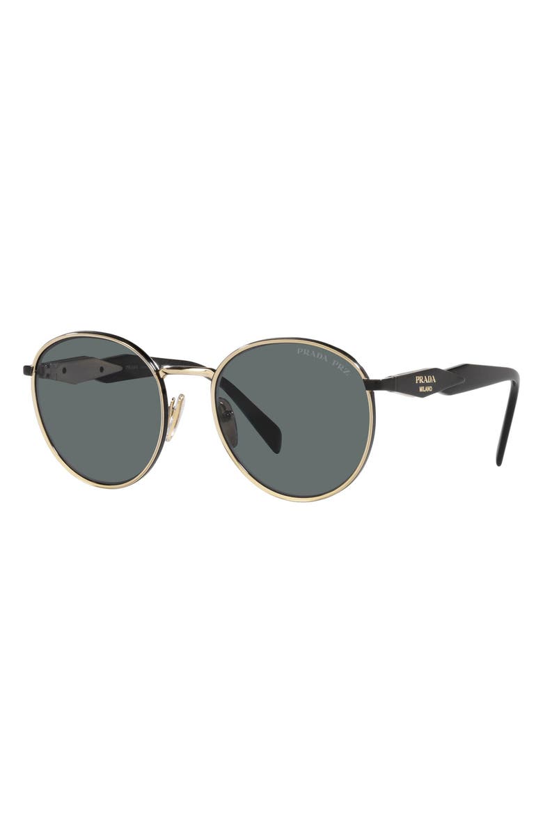 Prada 54MM POLARIZED Round Sunglasses
Color: BLACK PR B54S Prada Sunglasses 1AB5Z1 Black - eye-oo.com main image 2