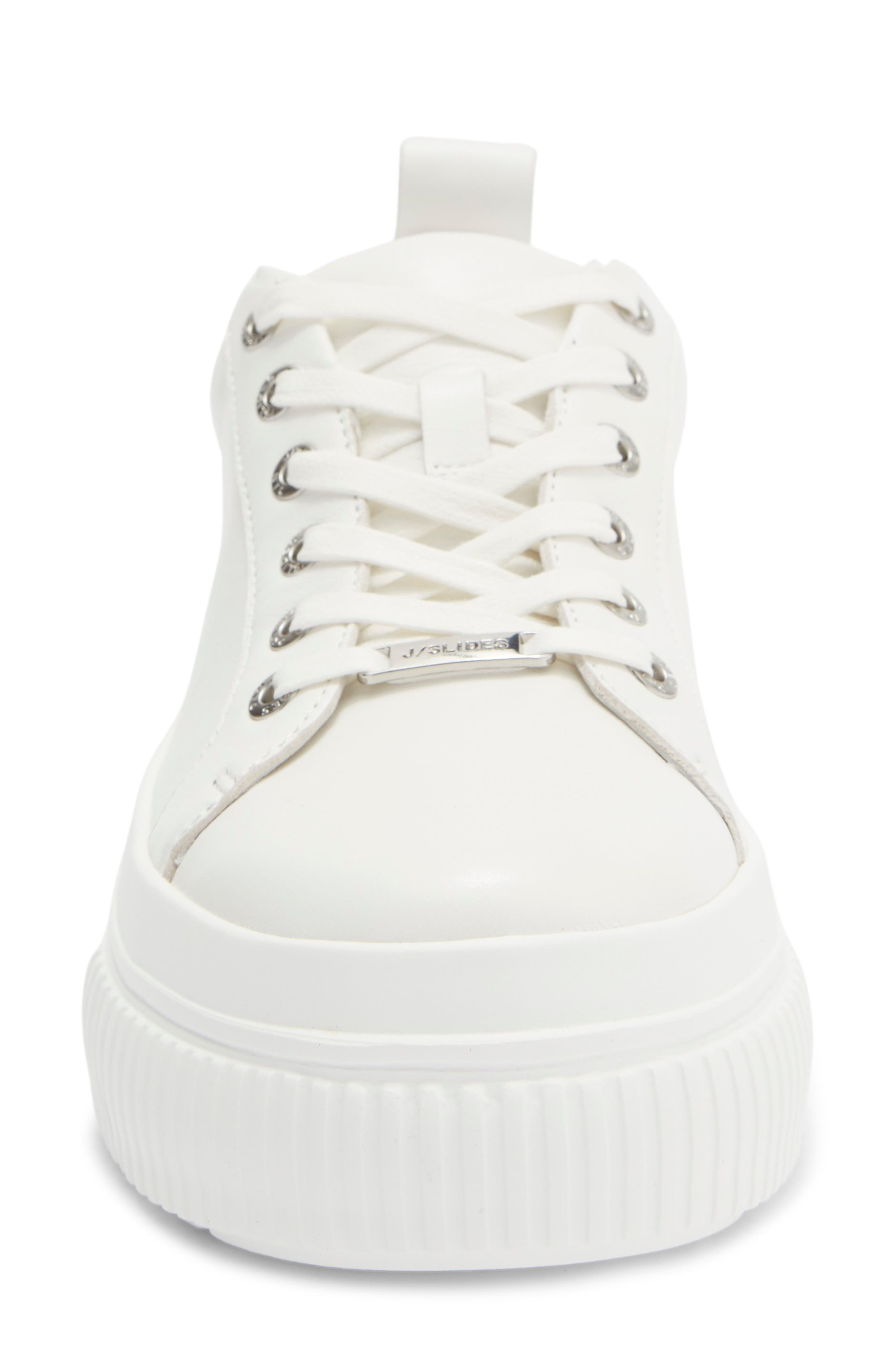 JSlides West Platform Sneaker, Alternate, color, White