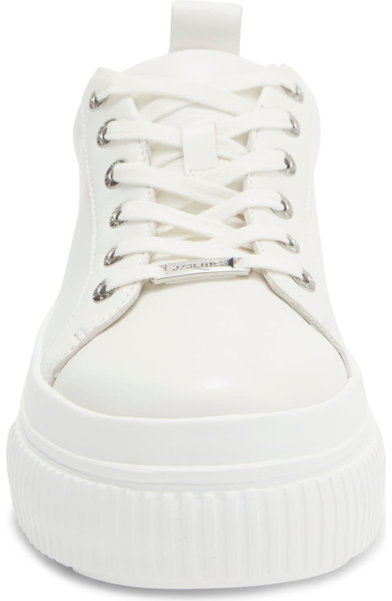 JSlides West Platform Sneaker, Alternate, color, White