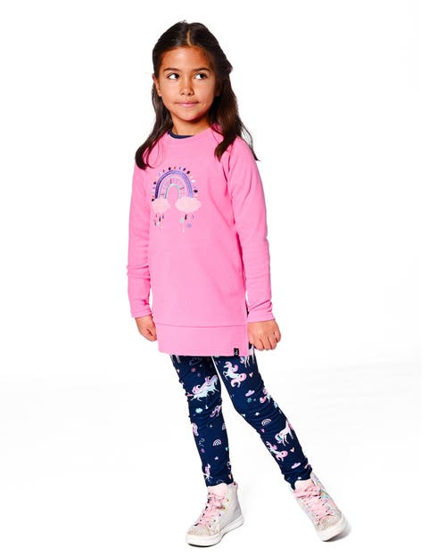 Deux Par Deux Super Soft Tunic Tee With Embroidery In White