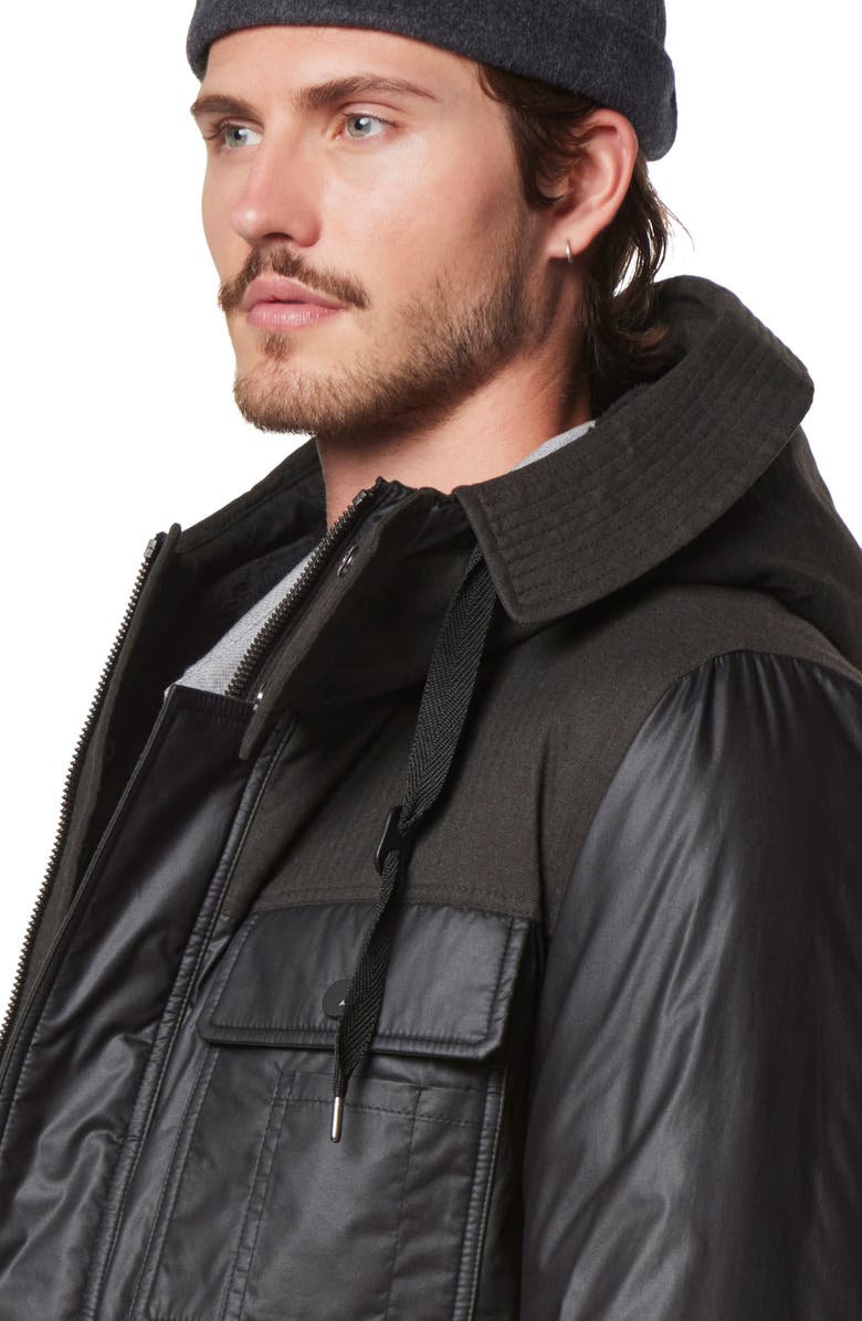 Andrew Marc Harrigan Mixed Media Puffer Jacket, Alternate, color, 